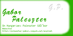 gabor paleszter business card